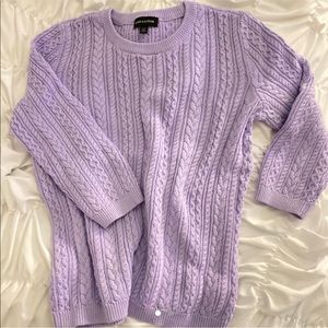 LORD & TAYLOR lilac quarter sleeve sweater